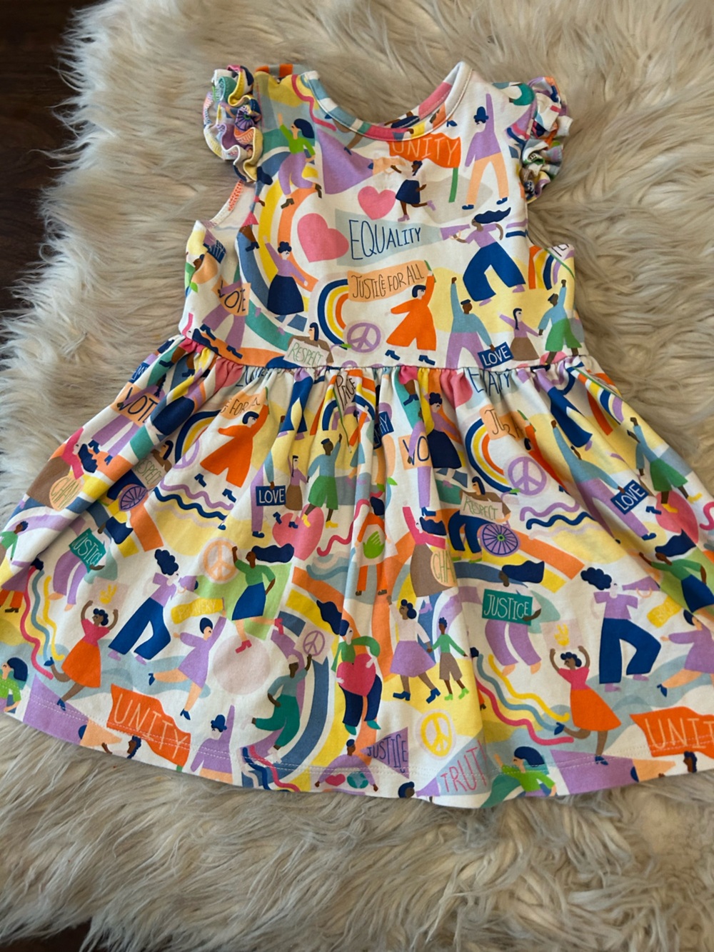 PICCOLINA Activism Collection Flutter Sleeve Dress - Picture 11 of 11